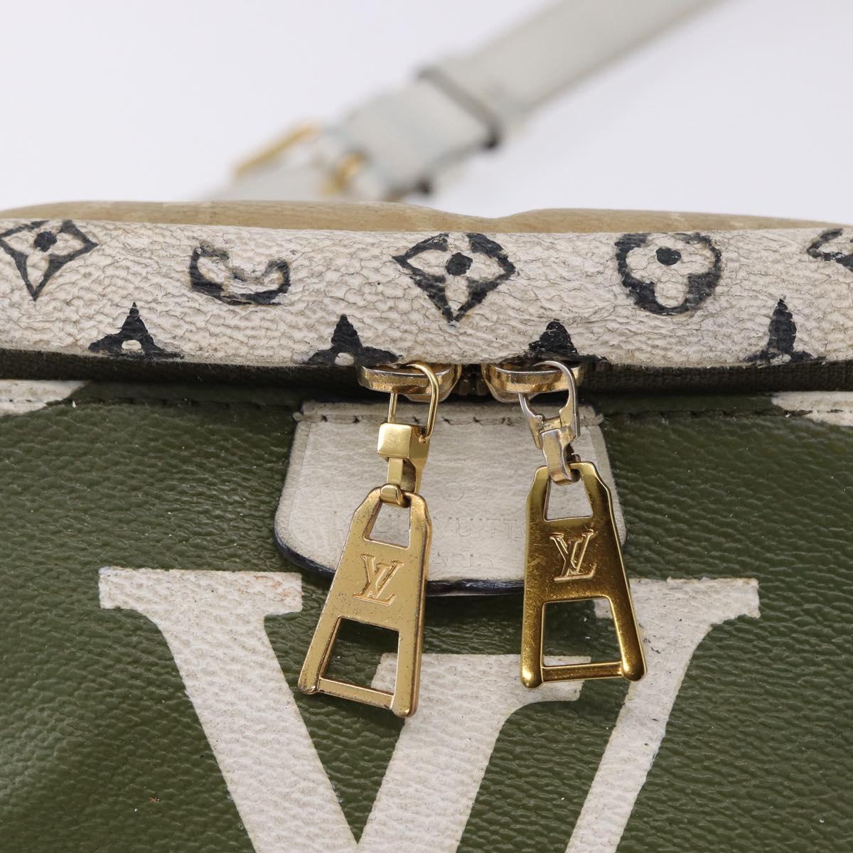 LOUIS VUITTON Monogram Giant Bum Bag Body Bag Khaki M44611 LV Auth bs36407