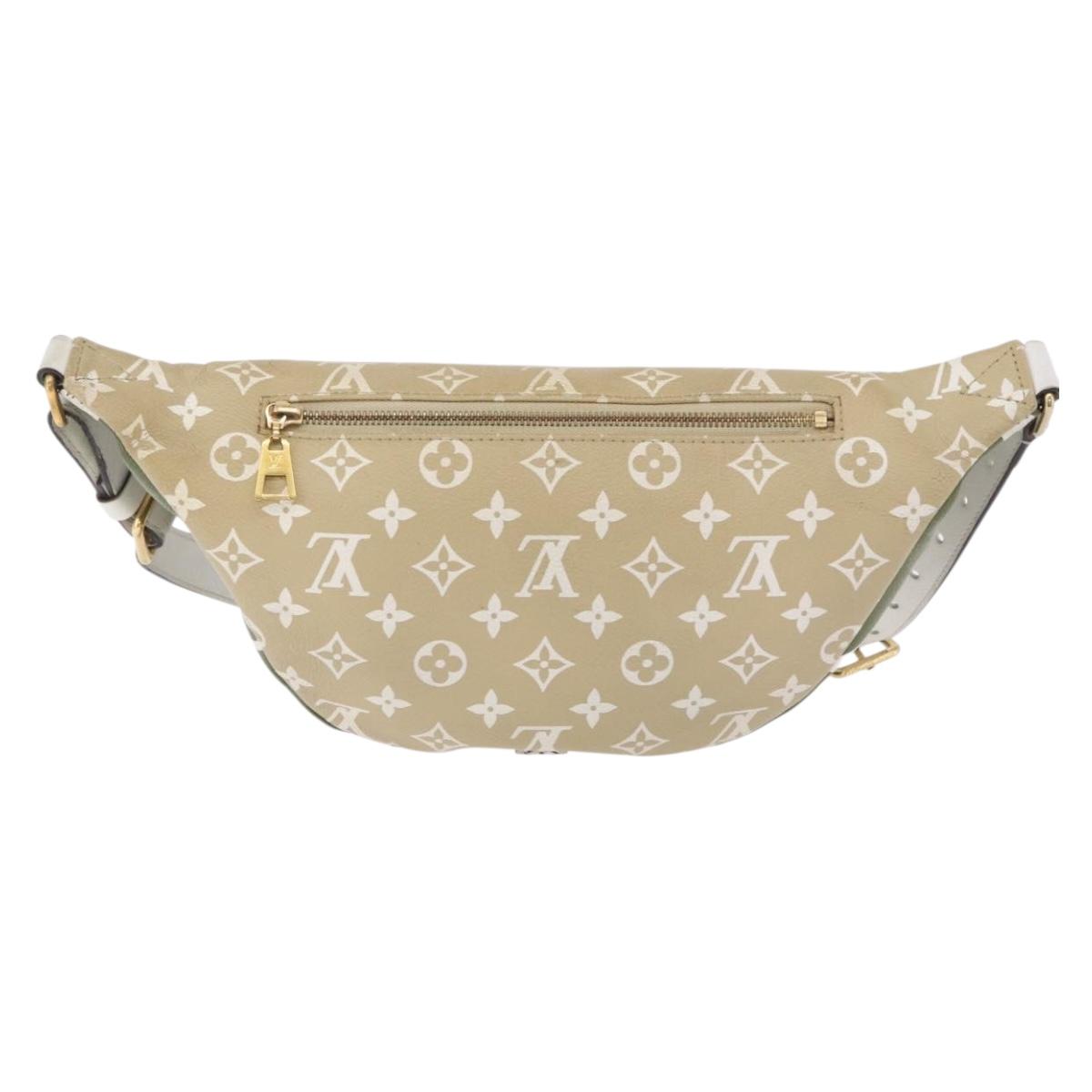 LOUIS VUITTON Monogram Giant Bum Bag Body Bag Khaki M44611 LV Auth bs36407