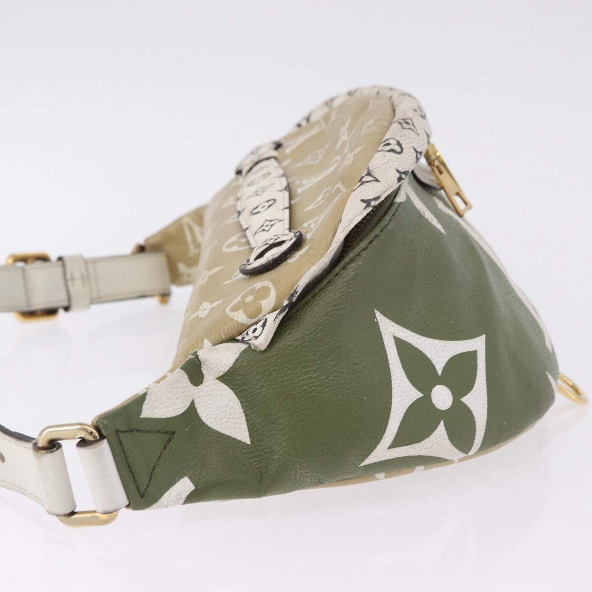 LOUIS VUITTON Monogram Giant Bum Bag Body Bag Khaki M44611 LV Auth bs36407