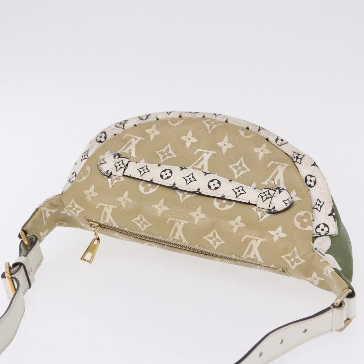 LOUIS VUITTON Monogram Giant Bum Bag Body Bag Khaki M44611 LV Auth bs36407