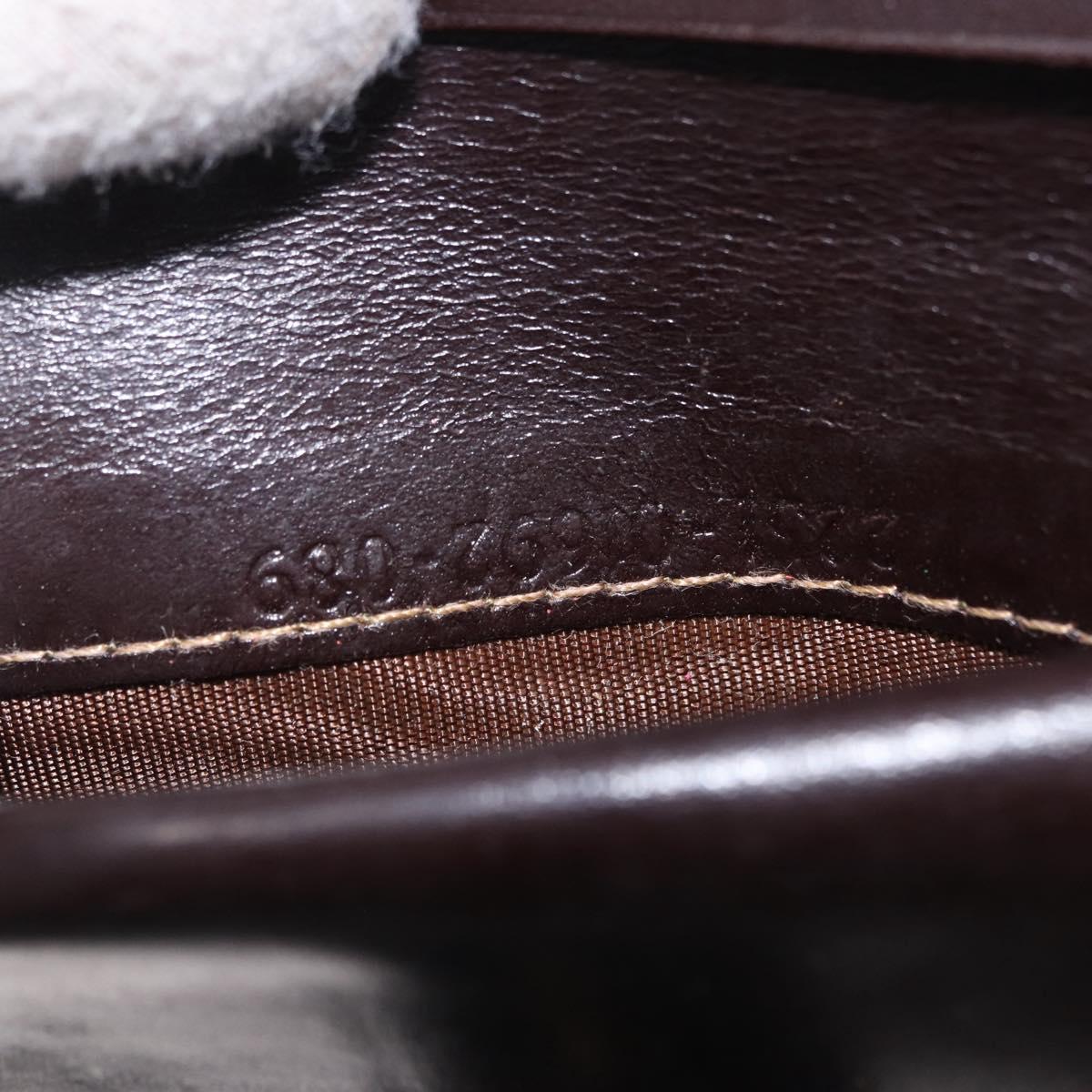 FENDI Zucca Canvas Bifold Wallet Black Brown Auth bs36409