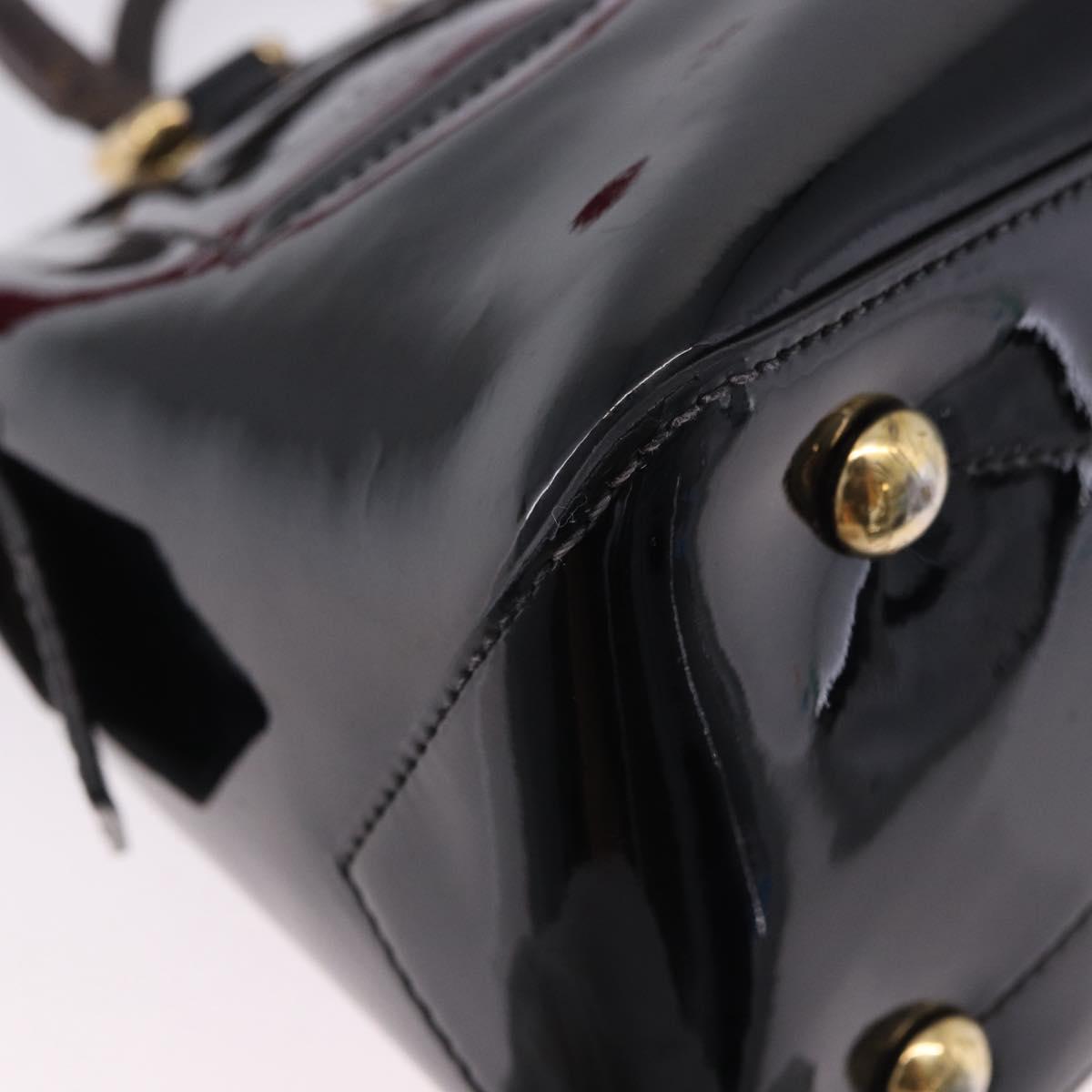 LOUIS VUITTON Tote Miroir Hand Bag Patent 2way Black M54626 LV Auth bs36411