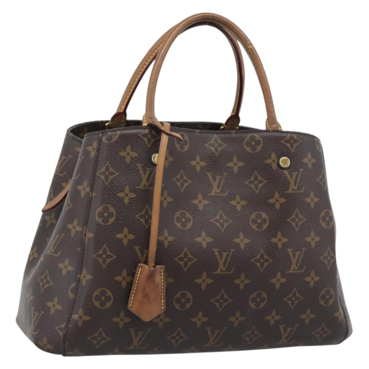 LOUIS VUITTON Monogram Montaigne MM Tote Bag M41056 LV Auth bs36419