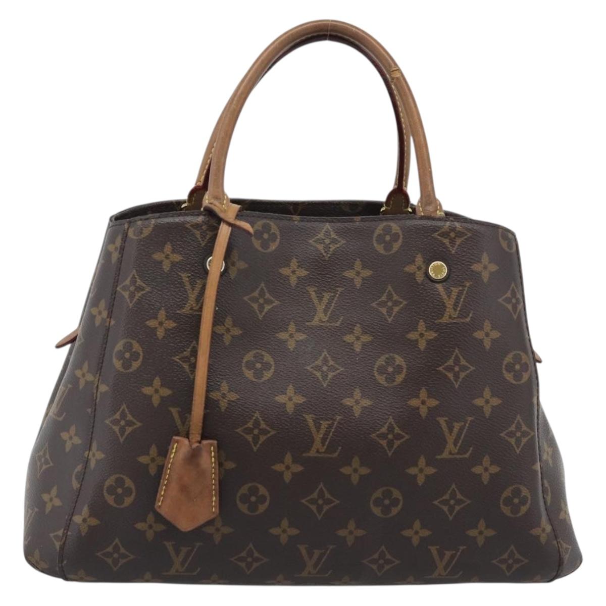 LOUIS VUITTON Monogram Montaigne MM Tote Bag M41056 LV Auth bs36419