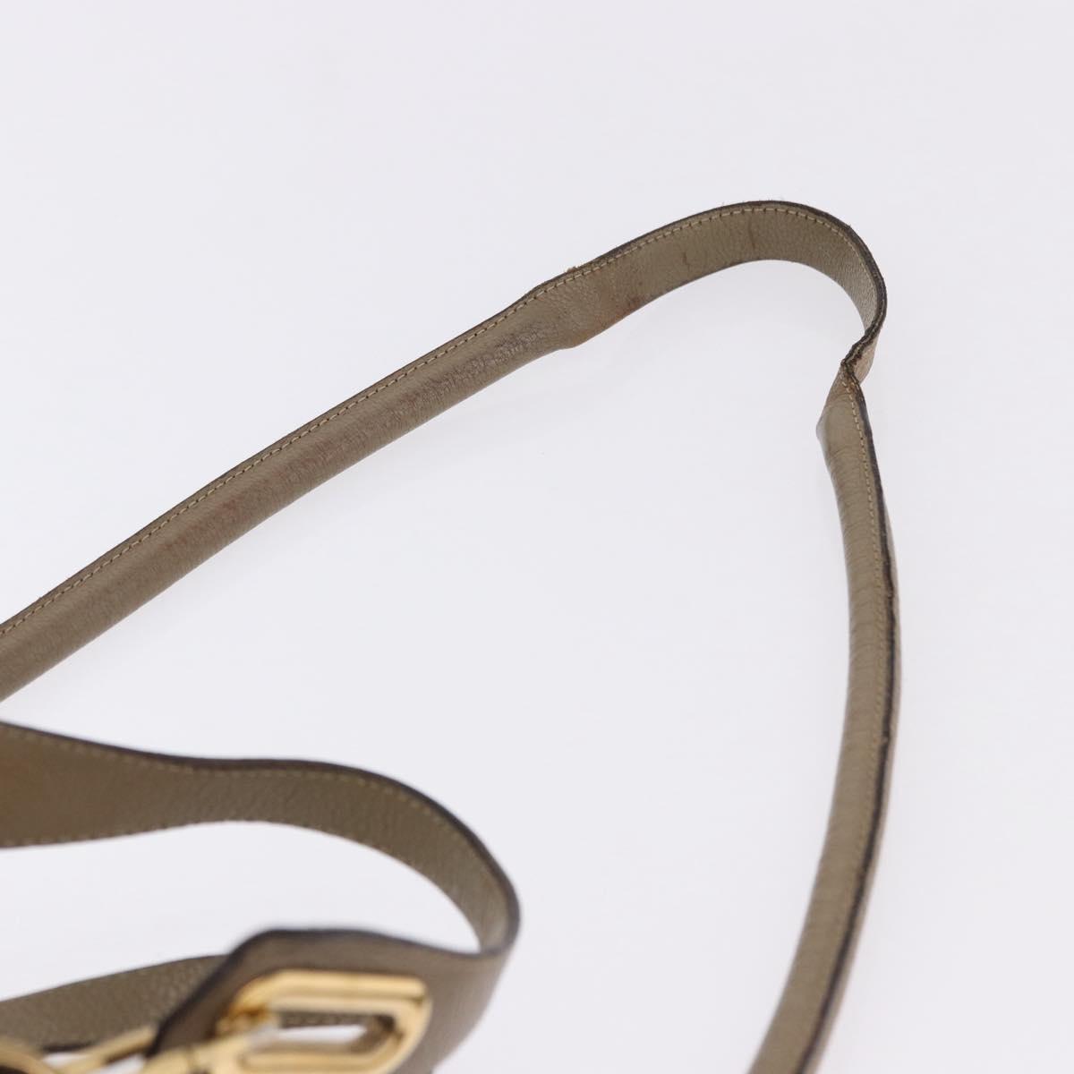 Chloe Mercy Shoulder Bag Leather 2way Beige Gold Auth bs36433