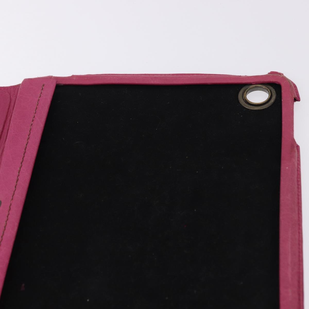 BALENCIAGA iPad Case Leather Pink Auth bs36435