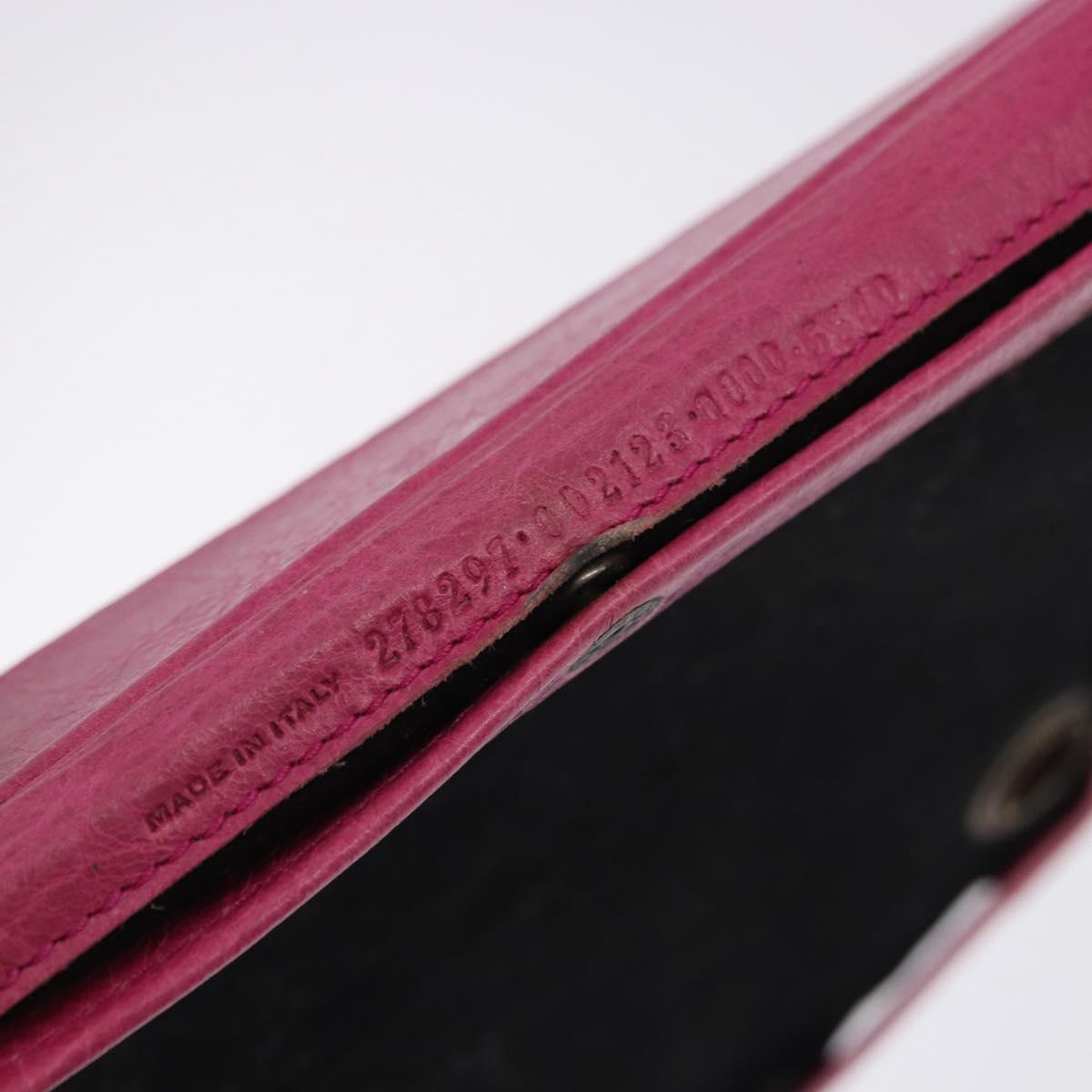 BALENCIAGA iPad Case Leather Pink Auth bs36435