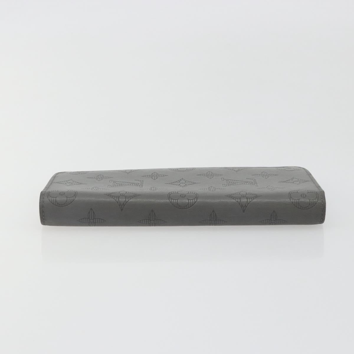 LOUIS VUITTON Monogram Shadow Portefeuille Braza Wallet Gray M81335 Auth bs36439