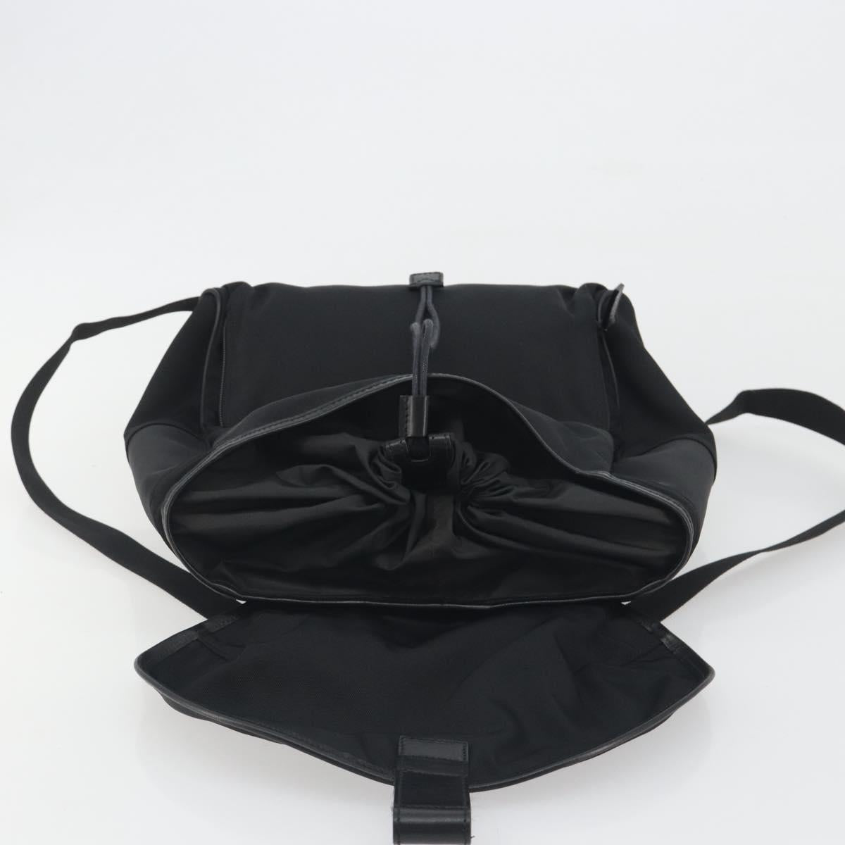 GUCCI Backpack Canvas Black Silver 019 0353 Auth bs36440