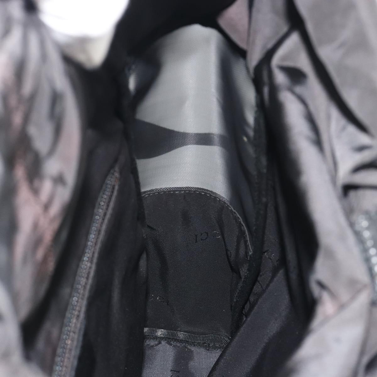 GUCCI Backpack Canvas Black Silver 019 0353 Auth bs36440