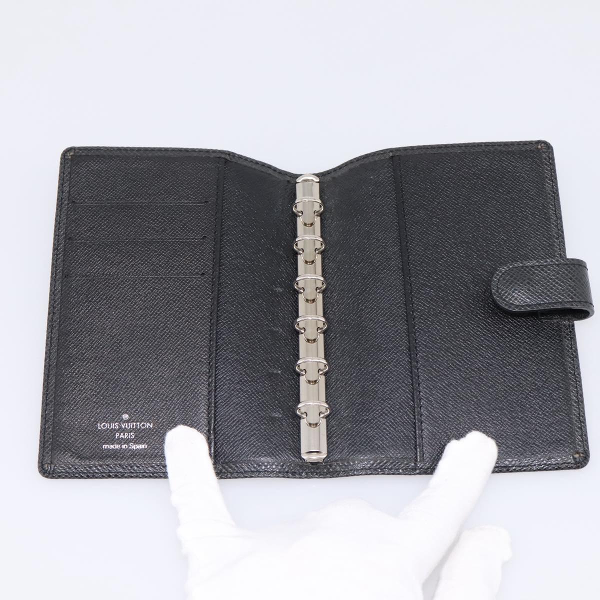 LOUIS VUITTON Taiga Agenda PM Day Planner Cover Ardoise R20426 LV Auth bs36444