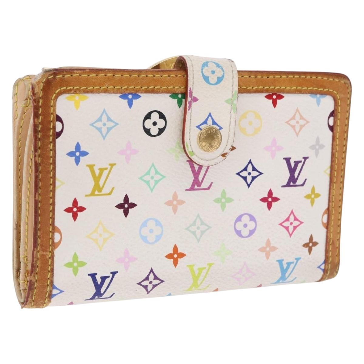LOUIS VUITTON Porte MonnaieViennois Wallet White M92987 LV Auth bs36445