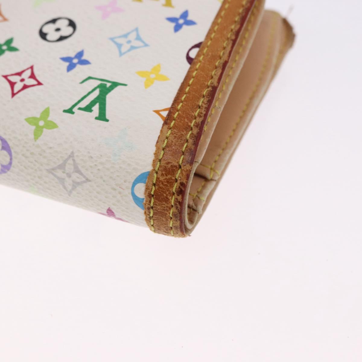 LOUIS VUITTON Porte MonnaieViennois Wallet White M92987 LV Auth bs36445