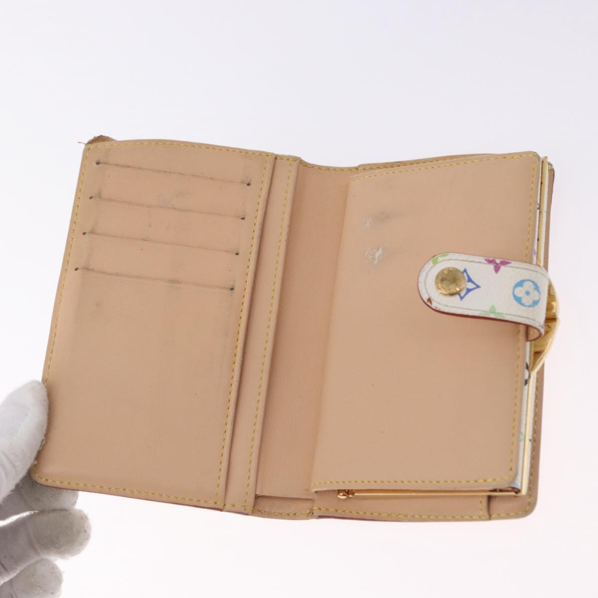 LOUIS VUITTON Porte MonnaieViennois Wallet White M92987 LV Auth bs36445