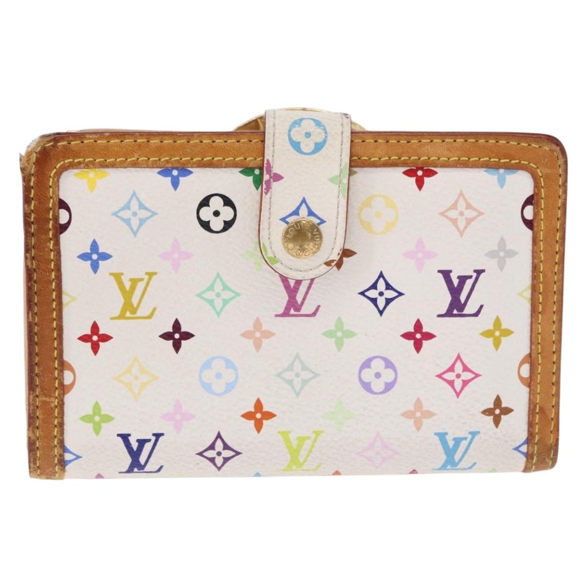 LOUIS VUITTON Porte MonnaieViennois Wallet White M92987 LV Auth bs36445