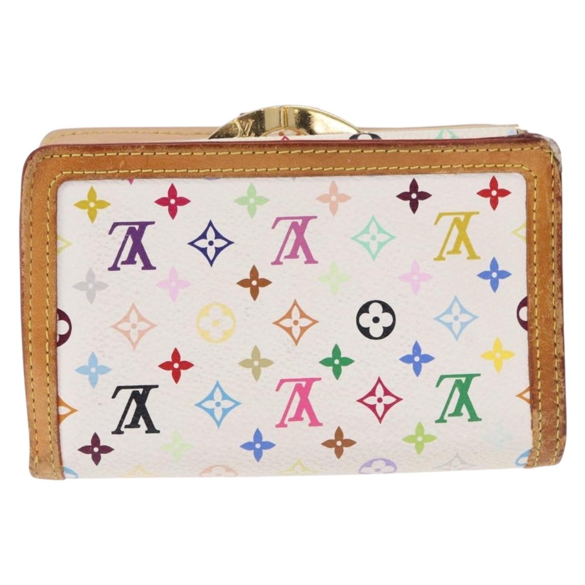 LOUIS VUITTON Porte MonnaieViennois Wallet White M92987 LV Auth bs36445