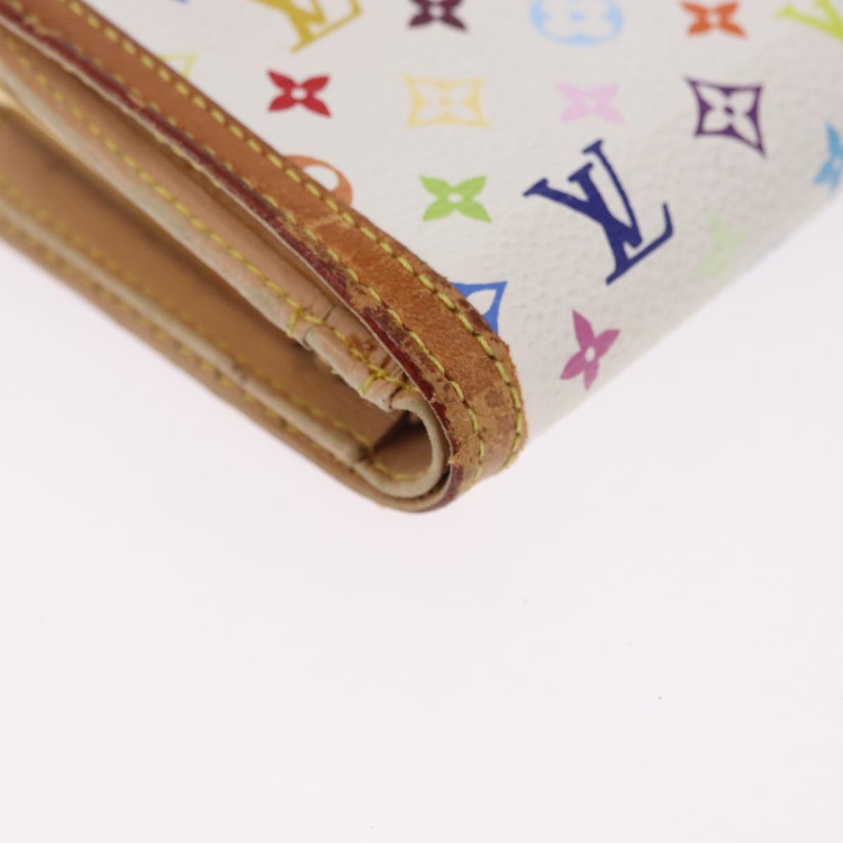 LOUIS VUITTON Porte MonnaieViennois Wallet White M92987 LV Auth bs36445