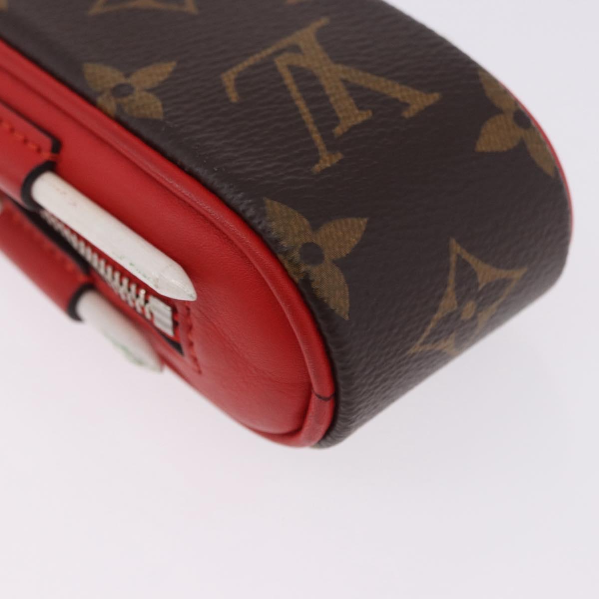 LOUIS VUITTON Monogram Set Golf Andrews Golf Ball Case Red GI0297 Auth bs36446