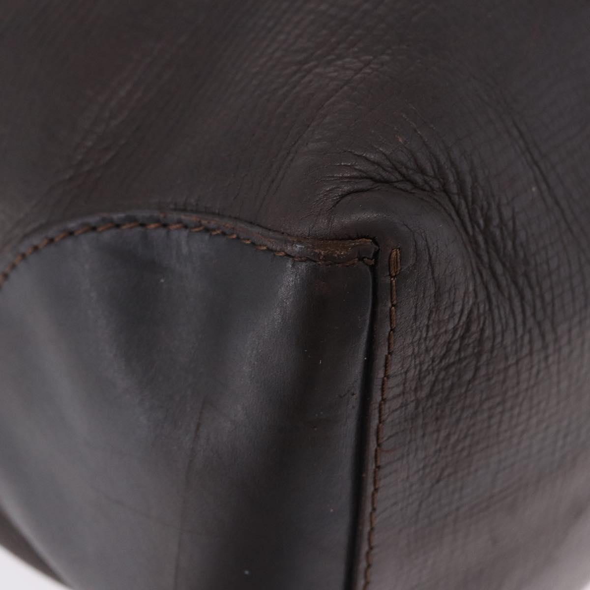 LOUIS VUITTON Utah Kiowa Tote Bag Leather Brown Gold M95453 LV Auth bs36447A