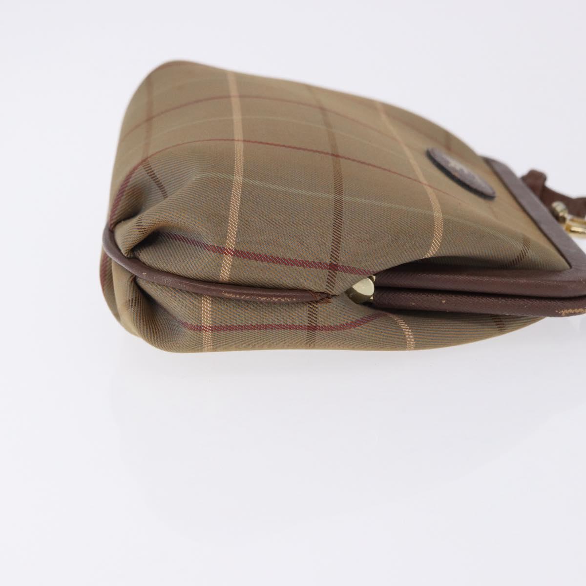 Burberrys Nova Check Shoulder Bag Canvas Beige Gold Auth bs36455