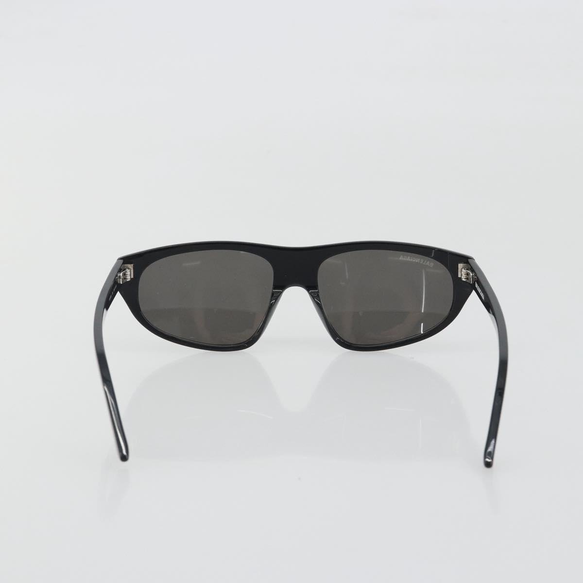 BALENCIAGA Sunglasses Plastic Black White Auth bs36465