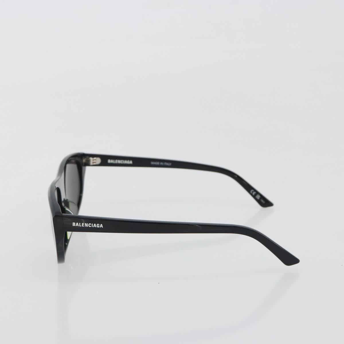 BALENCIAGA Sunglasses Plastic Black White Auth bs36465