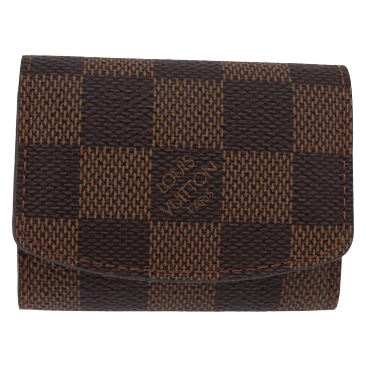 LOUIS VUITTON Damier Ebene Buton de Manchette Cuffs Metal LV Auth bs36471