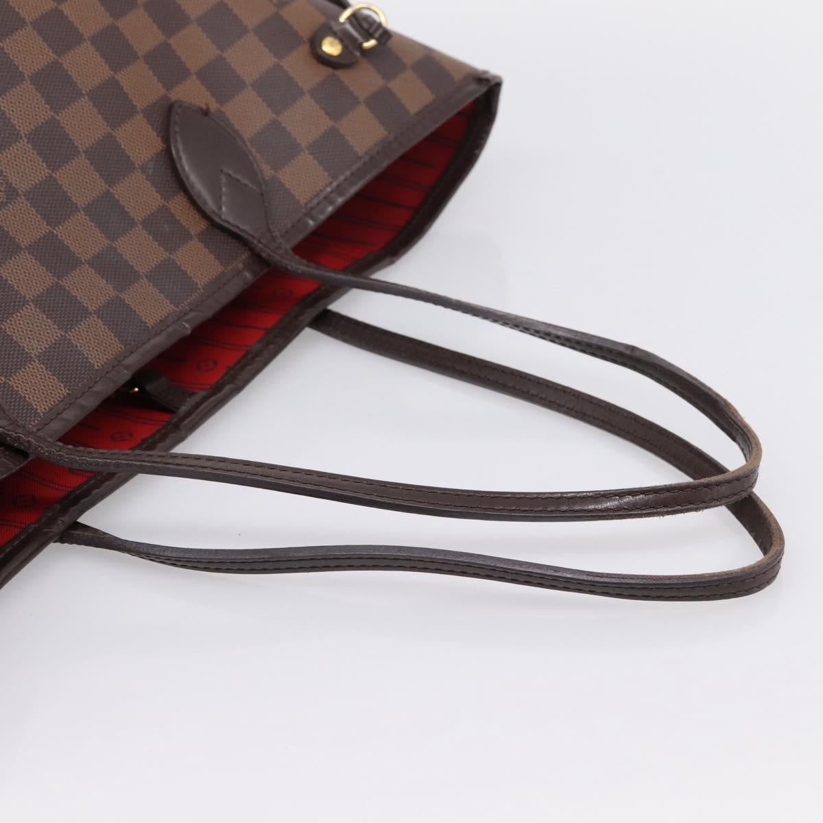 LOUIS VUITTON Damier Ebene Neverfull MM Tote Bag N51105 LV Auth bs36473