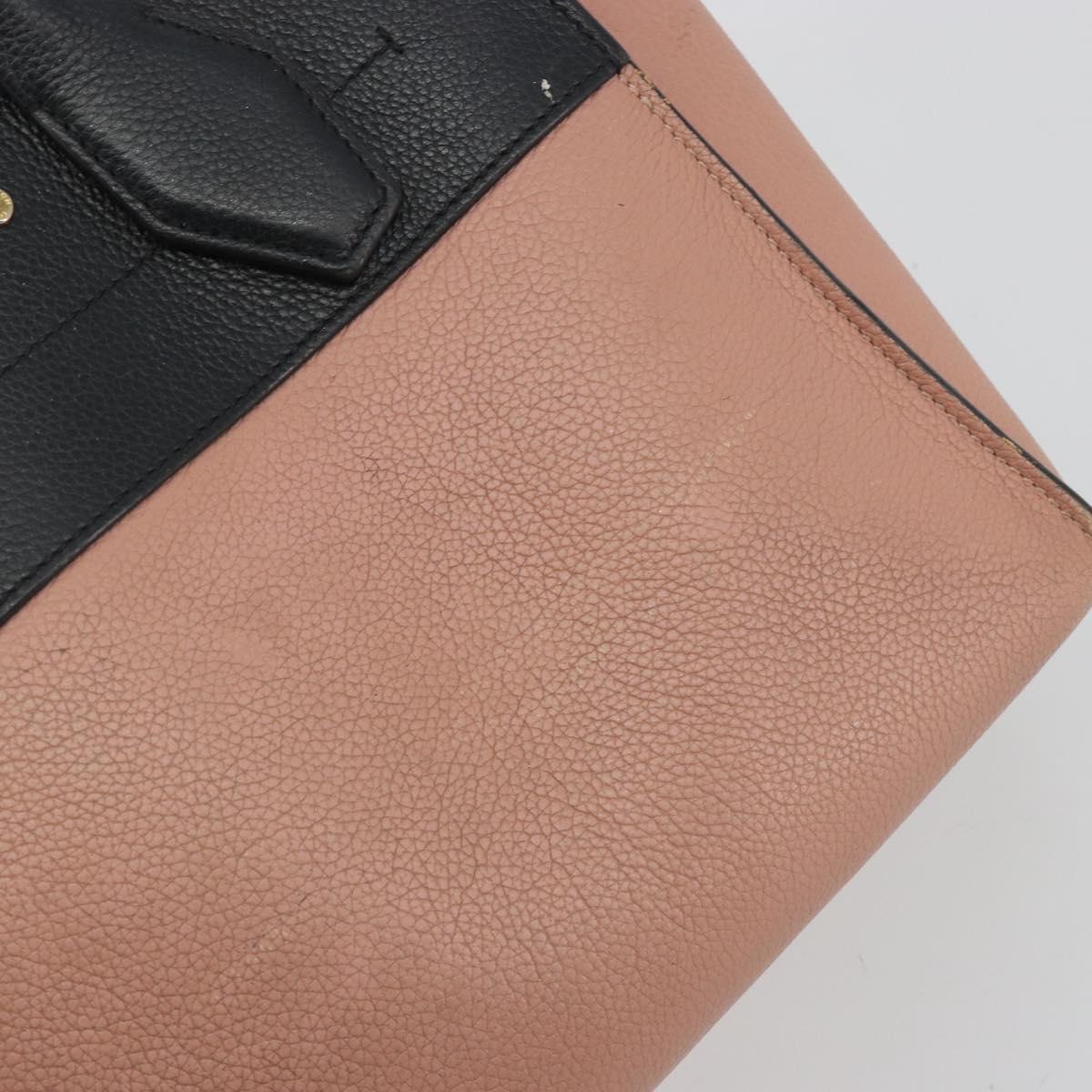 LOUIS VUITTON City Steamer PM Hand Bag Leather Pink Black M51590 LV Auth bs36477