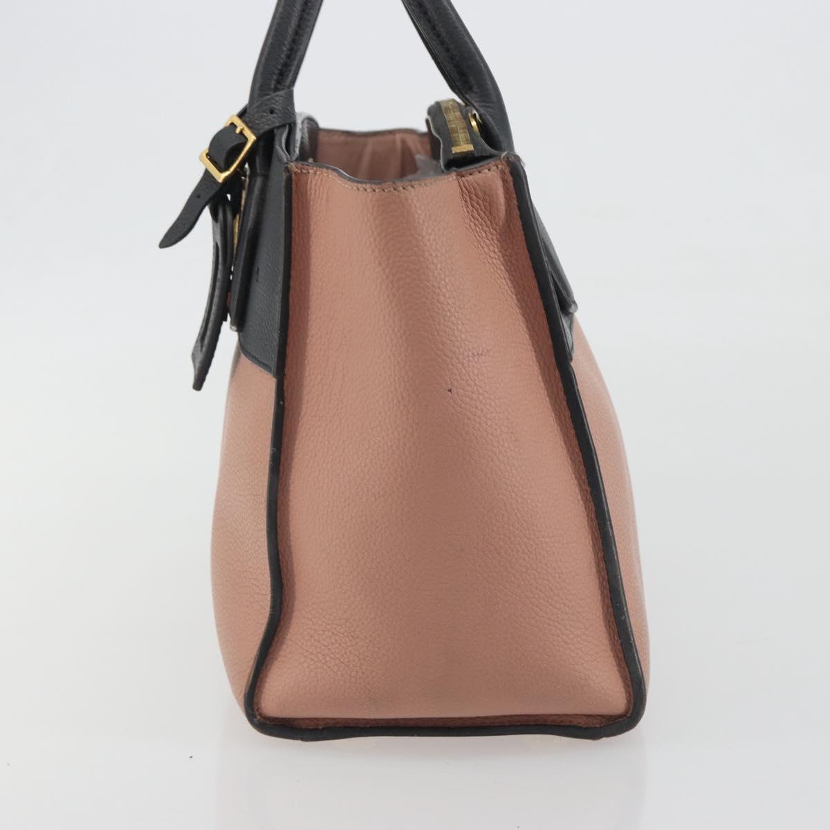 LOUIS VUITTON City Steamer PM Hand Bag Leather Pink Black M51590 LV Auth bs36477