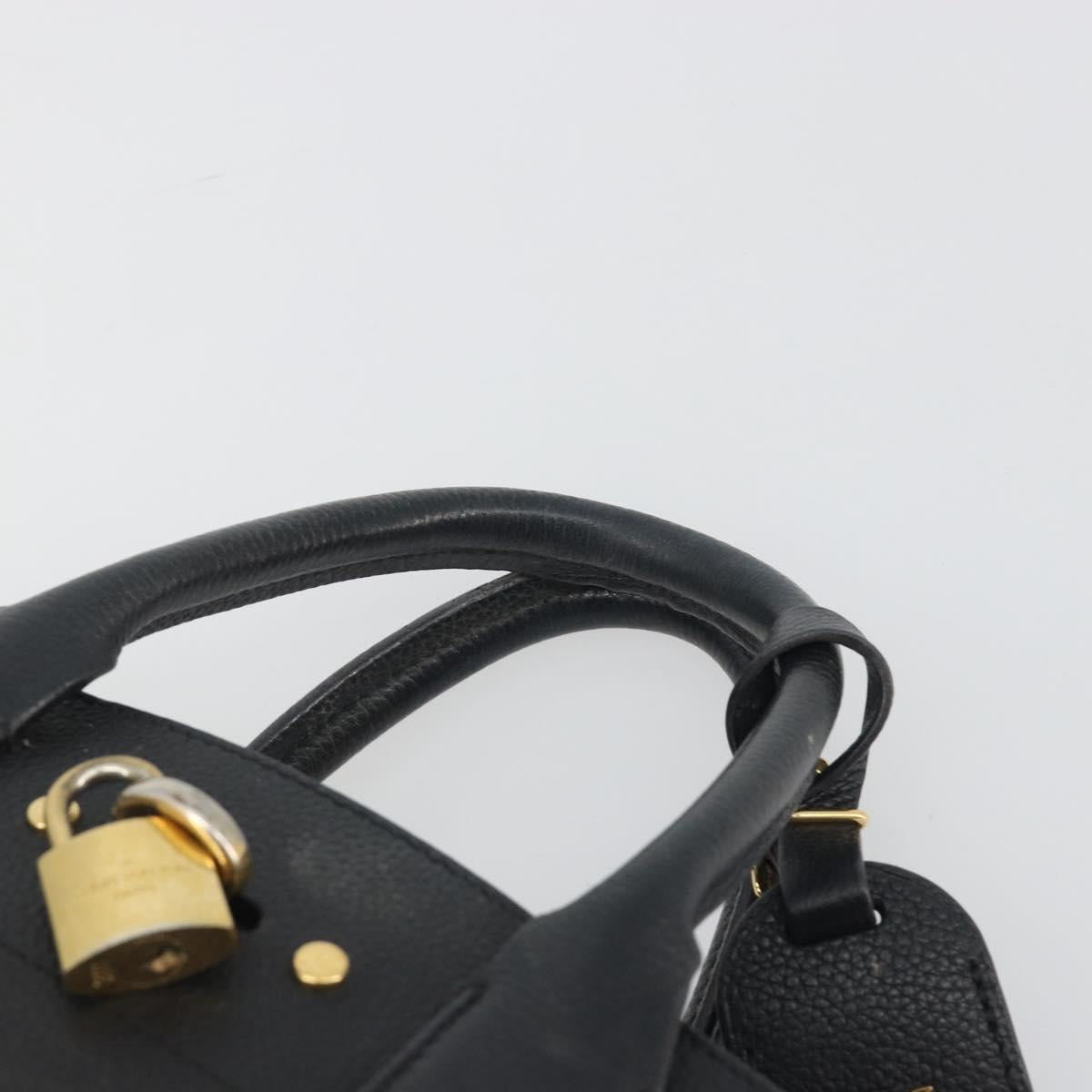 LOUIS VUITTON City Steamer PM Hand Bag Leather Pink Black M51590 LV Auth bs36477