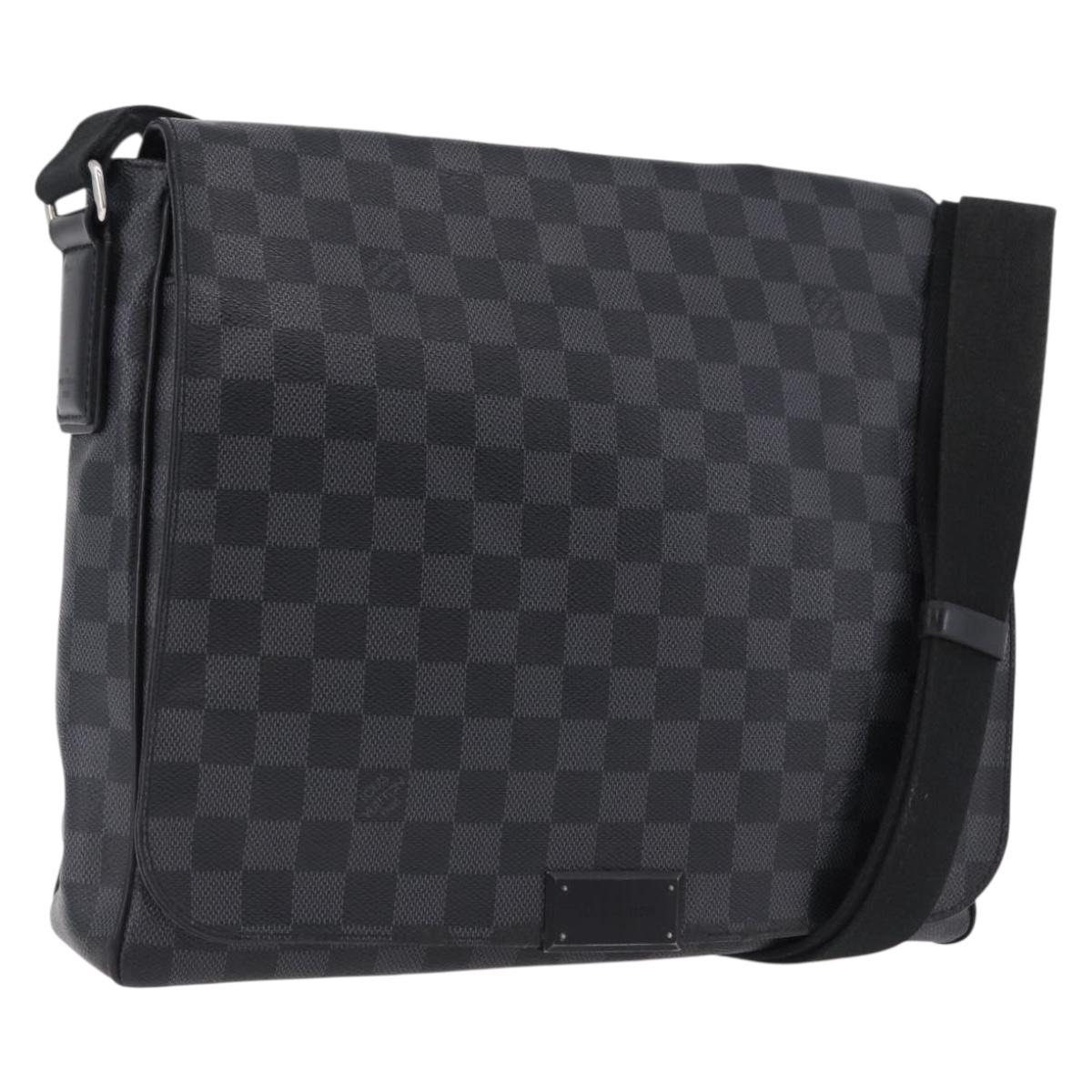 LOUIS VUITTON Damier Grafitte District PM Shoulder Bag N41260 LV Auth bs36478