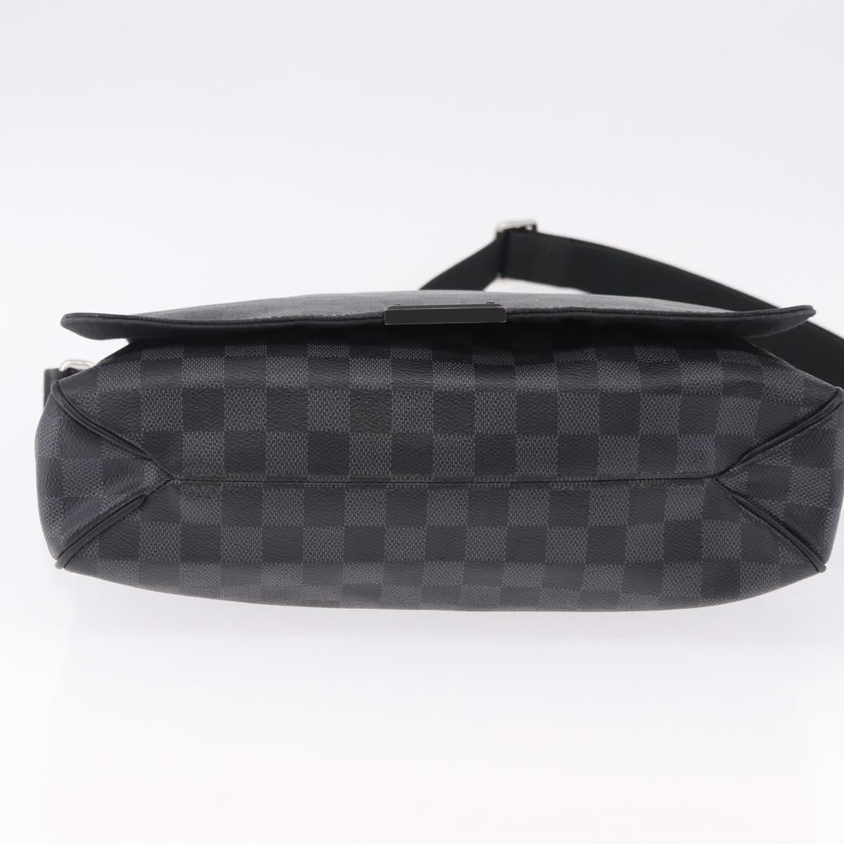 LOUIS VUITTON Damier Grafitte District PM Shoulder Bag N41260 LV Auth bs36478