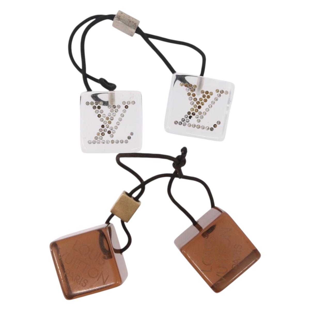 LOUIS VUITTON Monogram Epi Hair Tie Lip Case Charm 4 Set LV Auth bs36487
