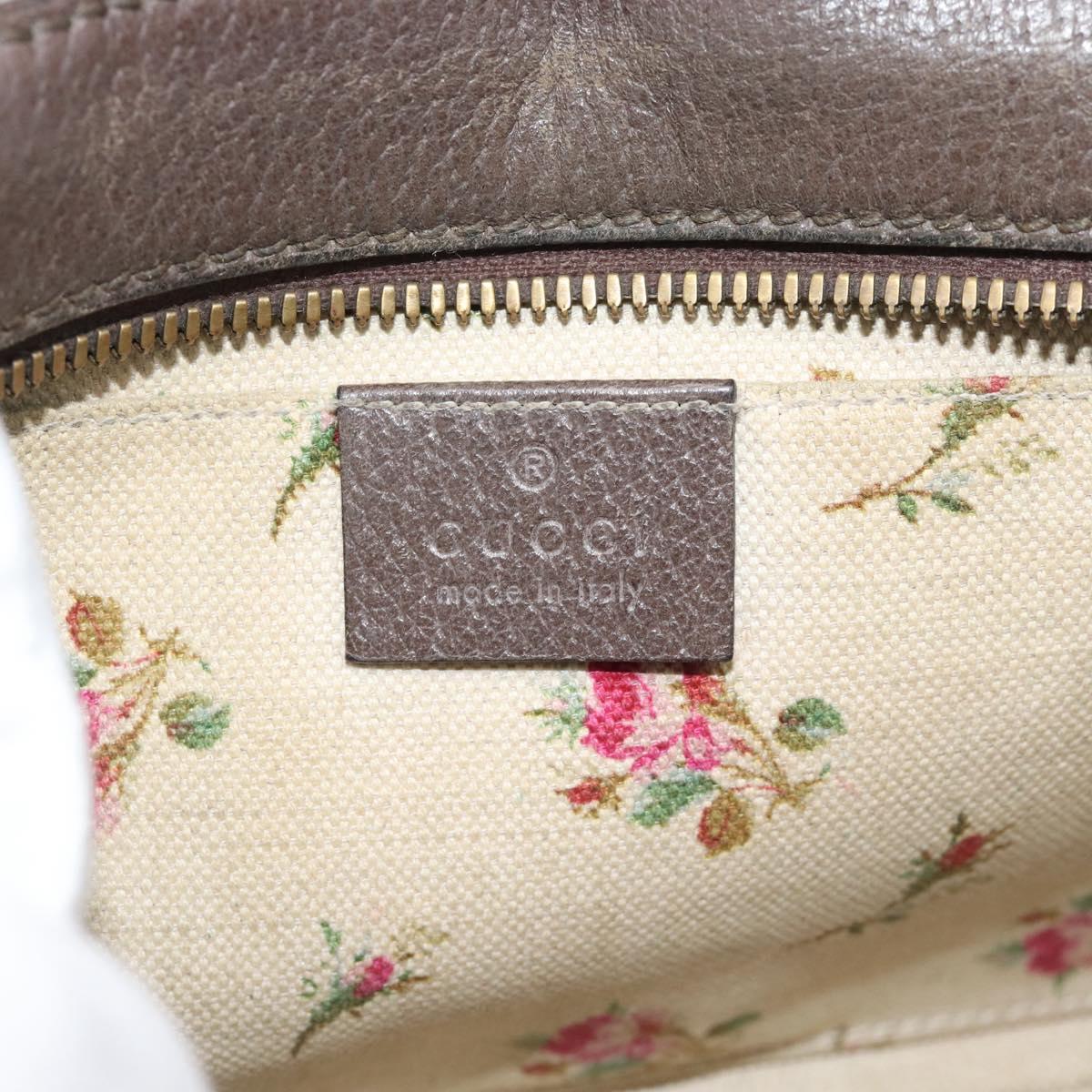 GUCCI GG Supreme Shoulder Bag PVC Beige Gold 476466 Auth bs36490