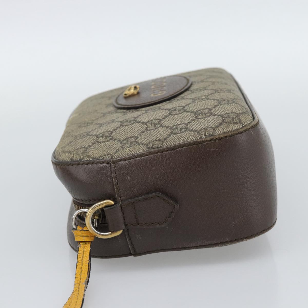 GUCCI GG Supreme Shoulder Bag PVC Beige Gold 476466 Auth bs36490