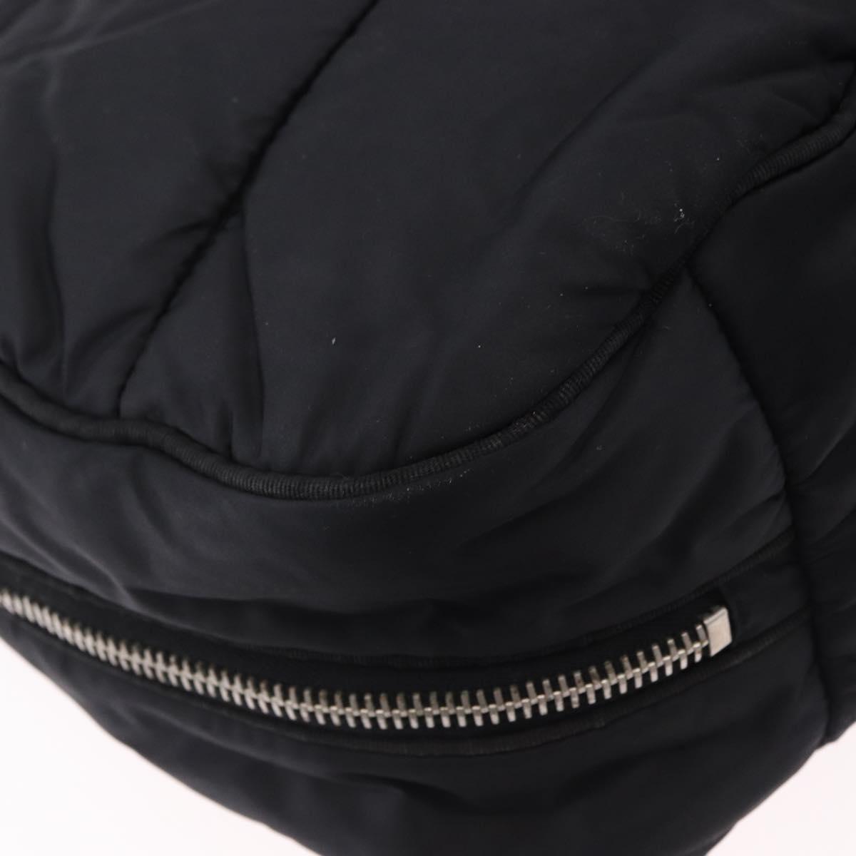 CHANEL Sports Line Shoulder Bag Nylon Black Silver CC Auth bs36495
