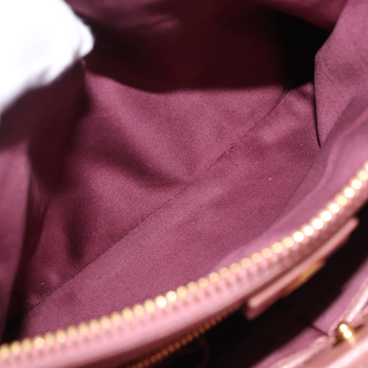 Miu Miu Hand Bag Leather Pink Gold Auth bs36498A