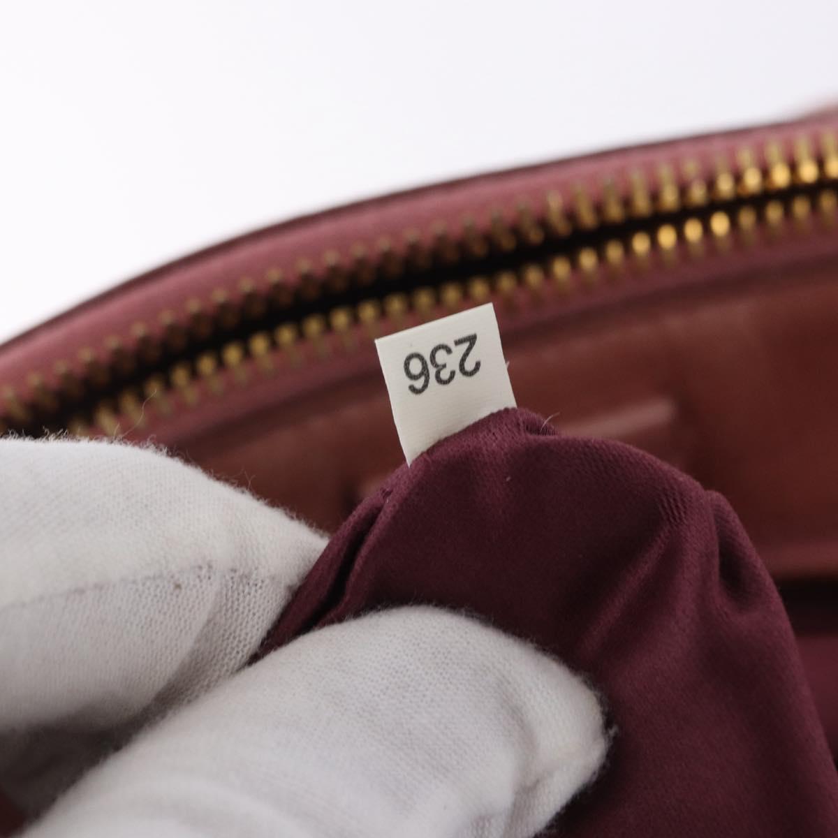 Miu Miu Hand Bag Leather Pink Gold Auth bs36498A