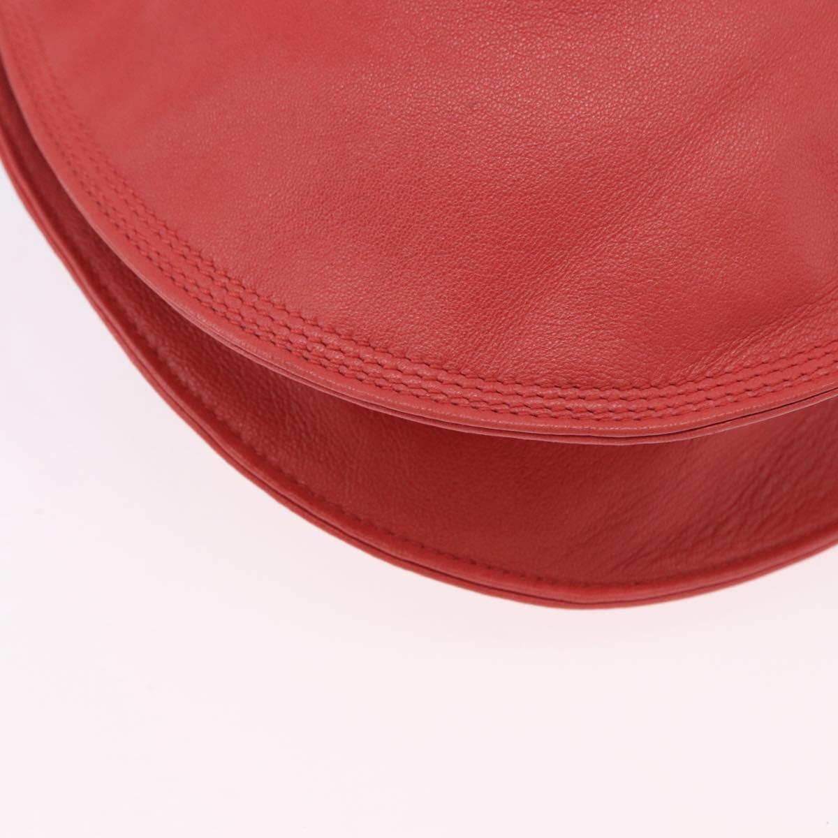 LOEWE Anagram Shoulder Bag Leather Pink Gold Auth bs36503A
