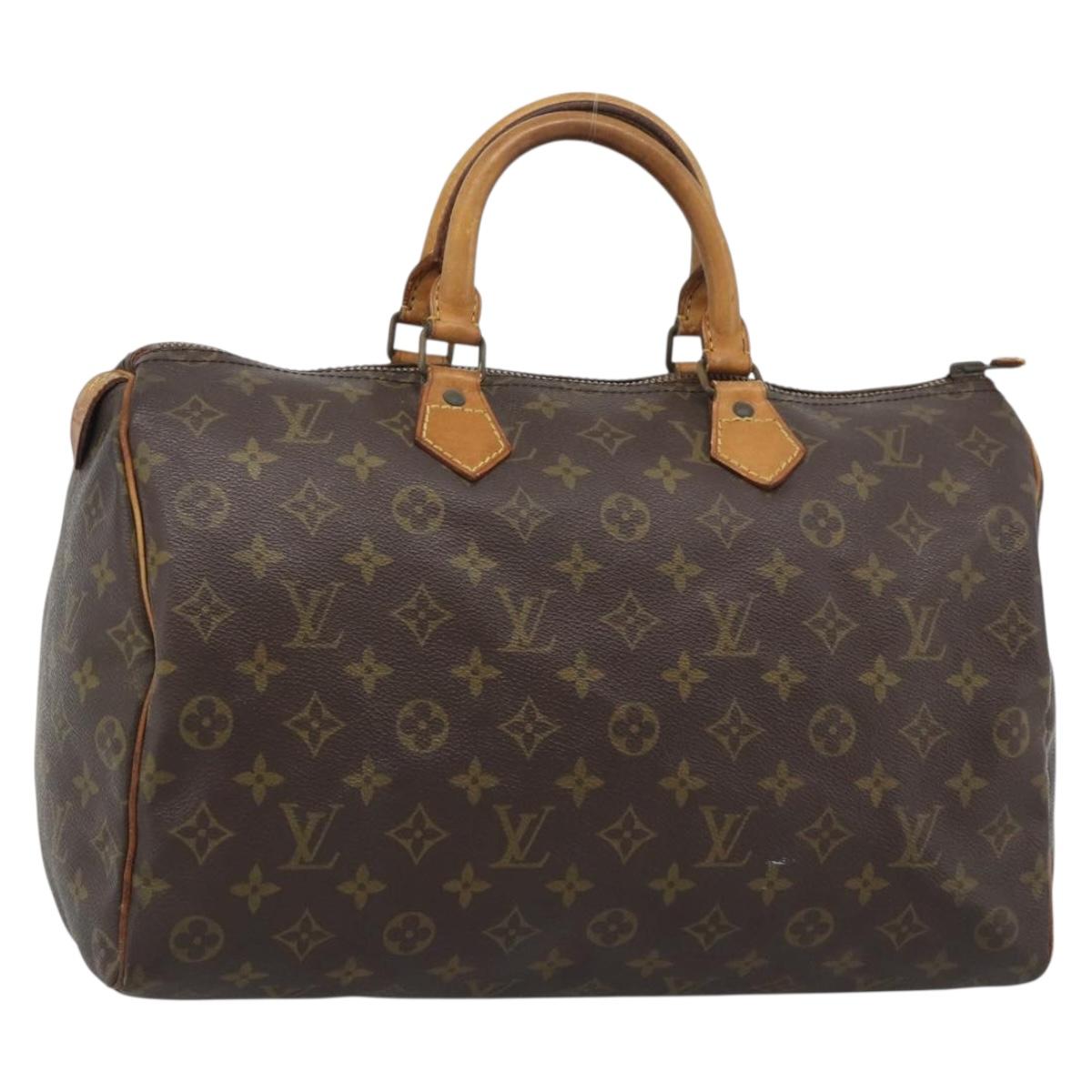 LOUIS VUITTON Monogram Speedy 35 Hand Bag M41524 LV Auth bs36507