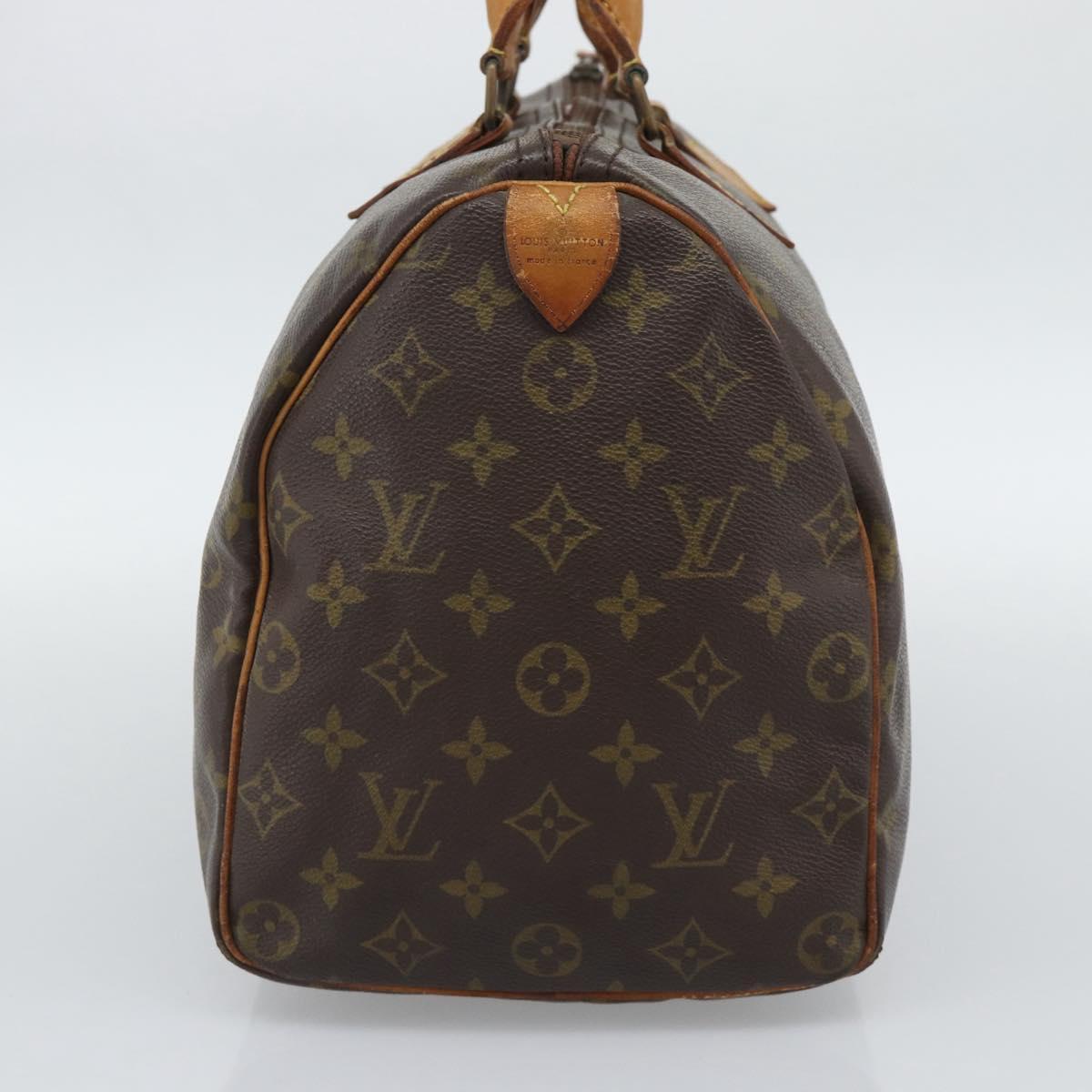 LOUIS VUITTON Monogram Speedy 35 Hand Bag M41524 LV Auth bs36507