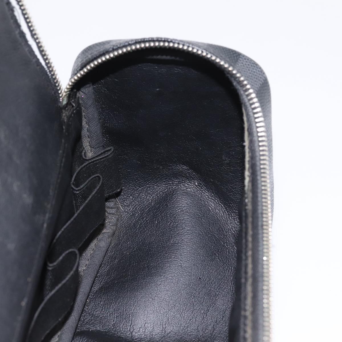LOUIS VUITTON Damier Grafitte C Cracking Pouch Clutch Bag N47625 LV Auth bs36509