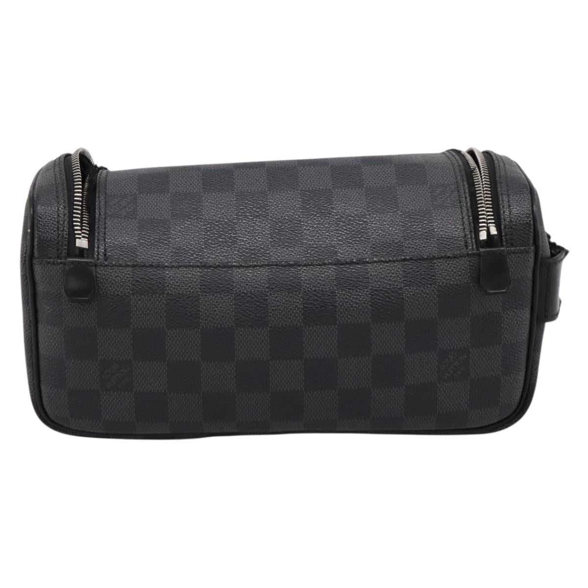 LOUIS VUITTON Damier Grafitte C Cracking Pouch Clutch Bag N47625 LV Auth bs36509