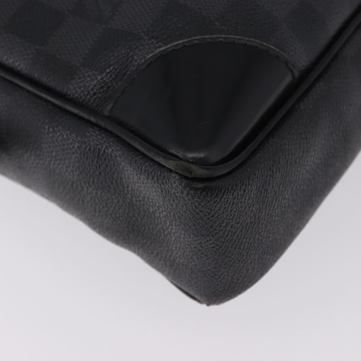 LOUIS VUITTON Damier Graphite Porte Documents Voyage Bag N41125 LV Auth bs36510