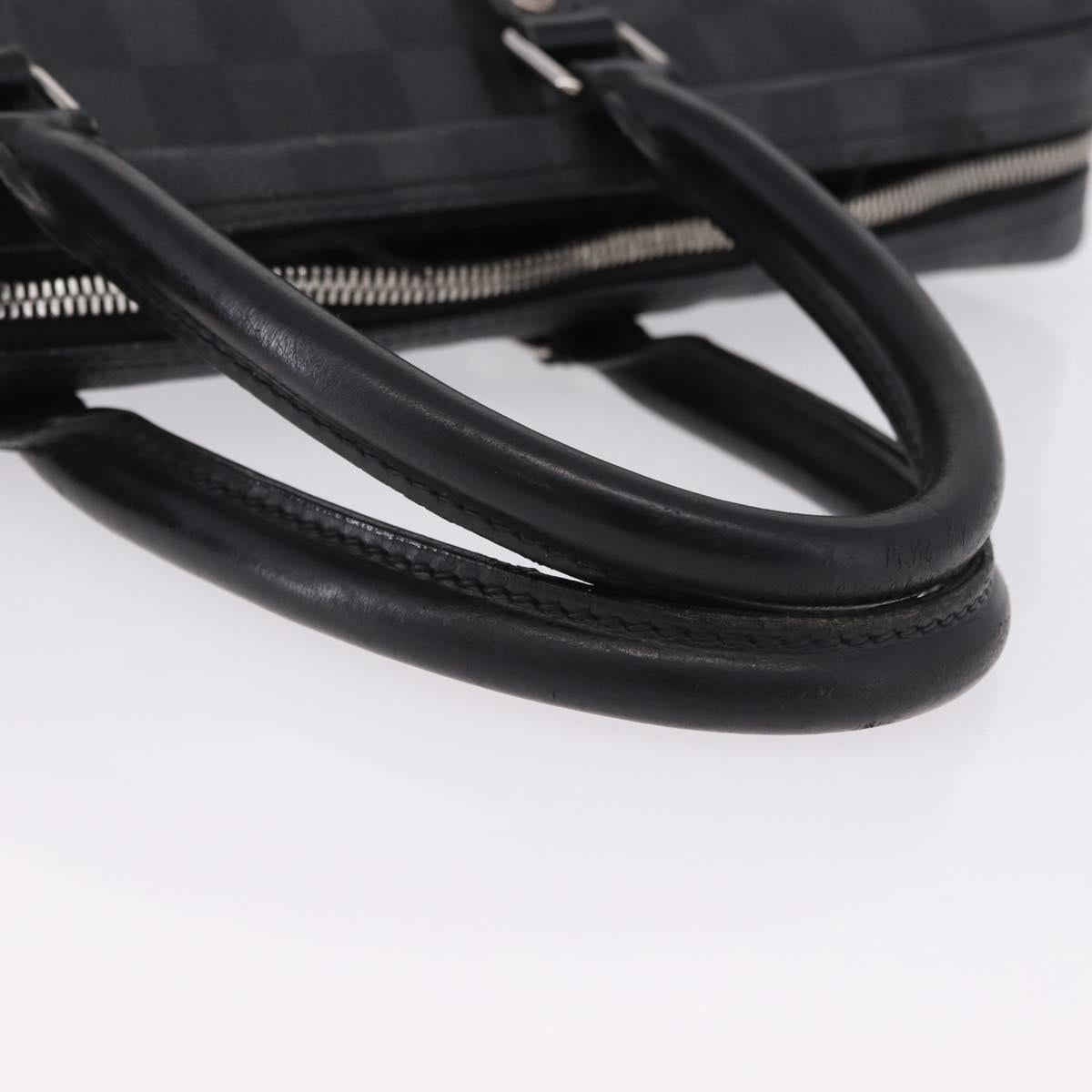 LOUIS VUITTON Damier Graphite Porte Documents Voyage Bag N41125 LV Auth bs36510