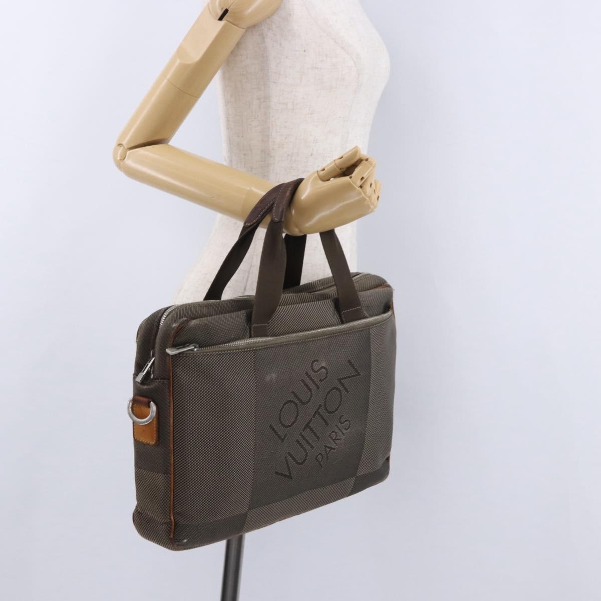 LOUIS VUITTON Damier Geant Associe PM Hand Bag Brown Tail N58039 LV Auth bs36511