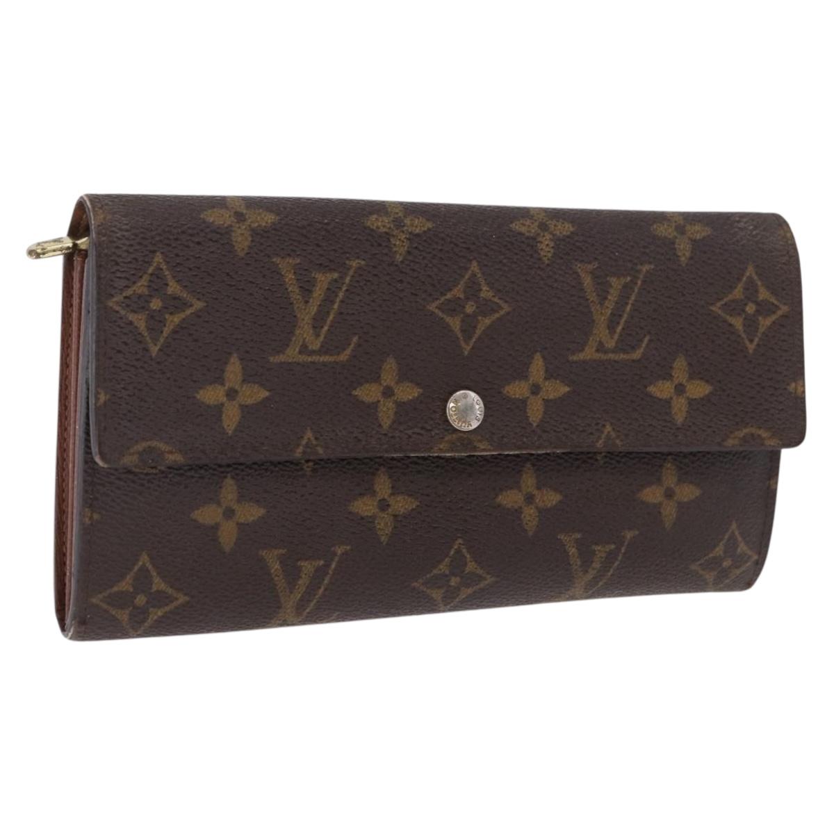 LOUIS VUITTON Pochette Porte Monnaie Credit Long Wallet M61726 LV Auth bs36515