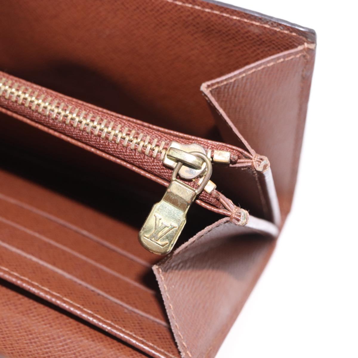 LOUIS VUITTON Pochette Porte Monnaie Credit Long Wallet M61726 LV Auth bs36515