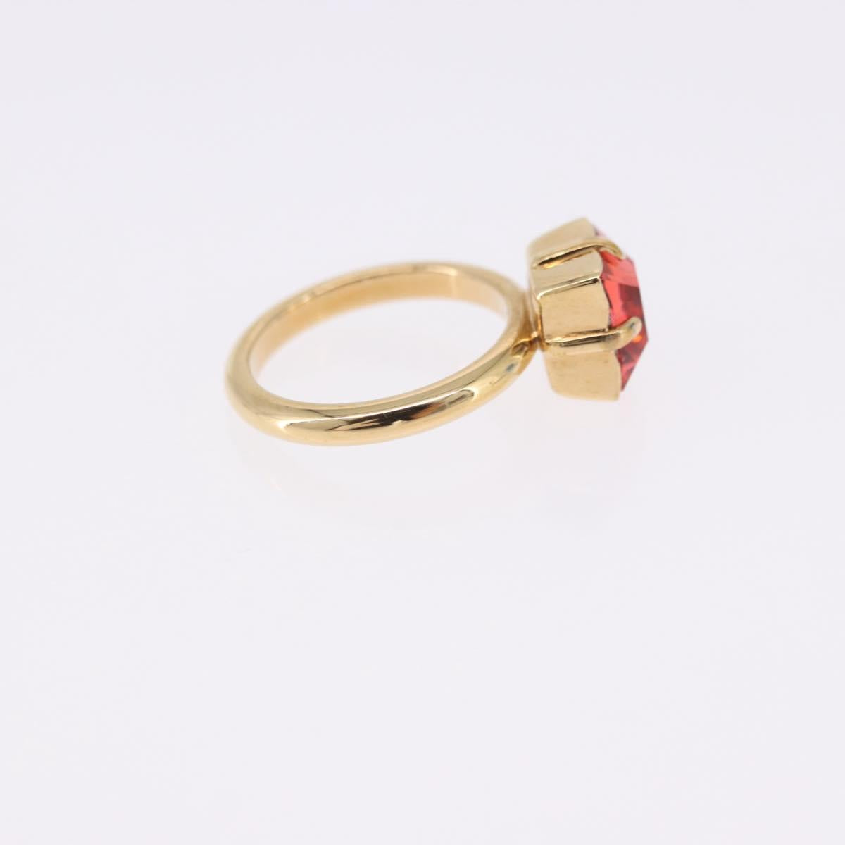 LOUIS VUITTON Ring Key Holder Metal 4 Set Gold Tone Red Green LV Auth bs36517